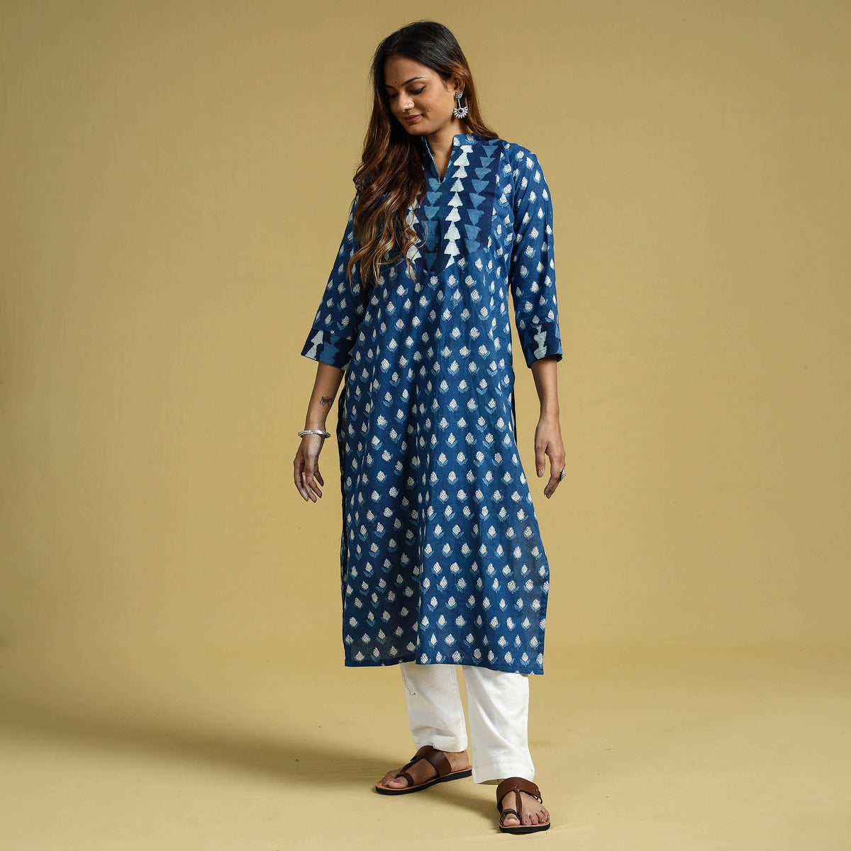 block printed kurta 