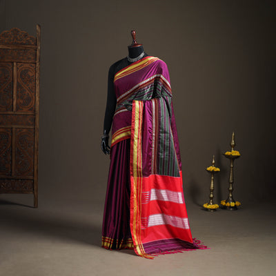 Mercerised Cotton Silk Khun Saree with Blouse Piece 26