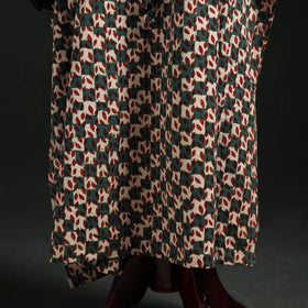 Akola Hand Block Print Natural Dyed Cotton Kaftan (Long) 66