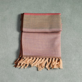 Pink - Kumaun Handwoven Pure Merino Wool Stole 119