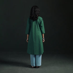 Plain Cotton A-Line Kurta for Women 08