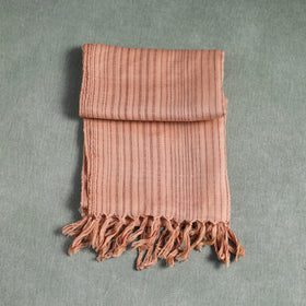 Peach - Kumaun Handwoven Pure Merino Wool Stole 118
