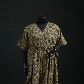 Akola Hand Block Print Natural Dyed Cotton Kaftan (Long) 67