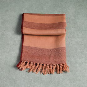 Peach - Kumaun Handwoven Pure Merino Wool Stole 116