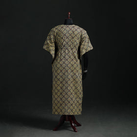 Akola Hand Block Print Natural Dyed Cotton Kaftan (Long) 67