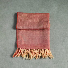 Red - Kumaun Handwoven Pure Merino Wool Stole 115