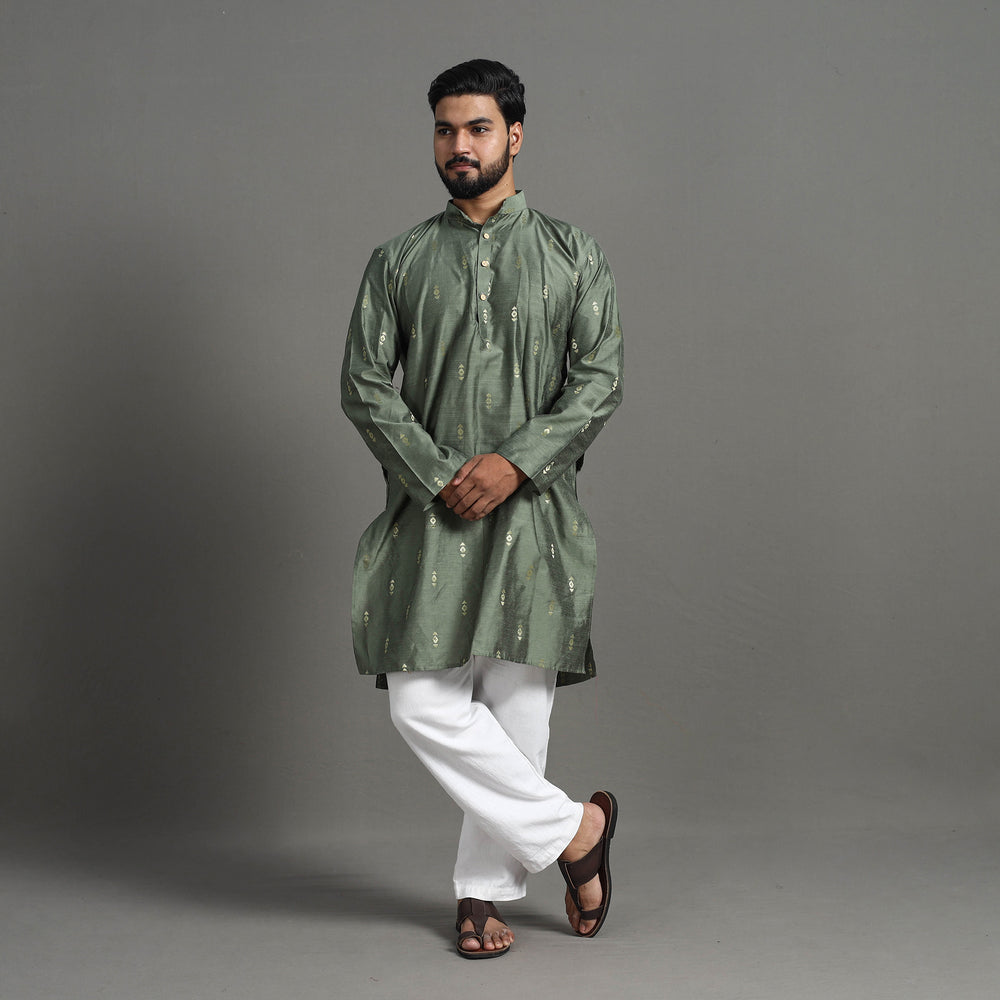  Silk Plain Men Kurta