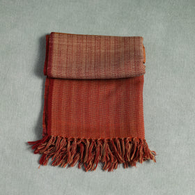 Orange - Kumaun Handwoven Pure Merino Wool Stole 114