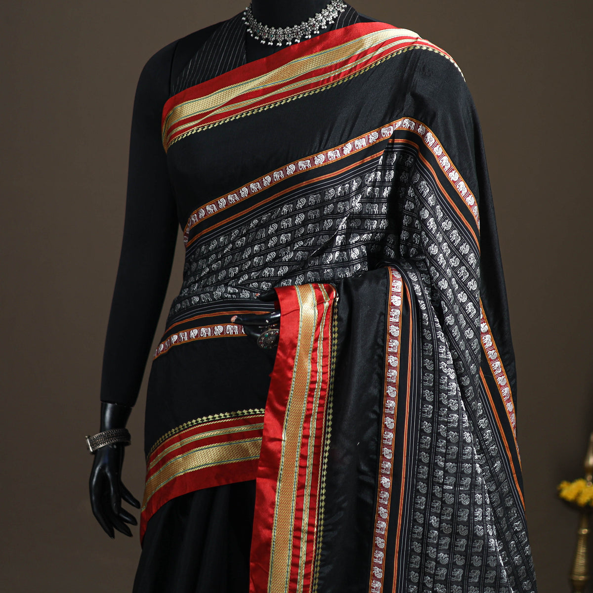 Mercerised Cotton Silk Khun Saree with Blouse Piece 28