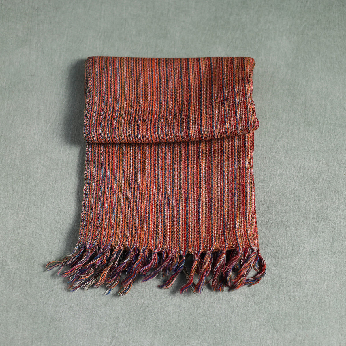Multicolor - Kumaun Handwoven Pure Merino Wool Stole 110