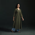 Plain Cotton A-Line Kurta for Women 05
