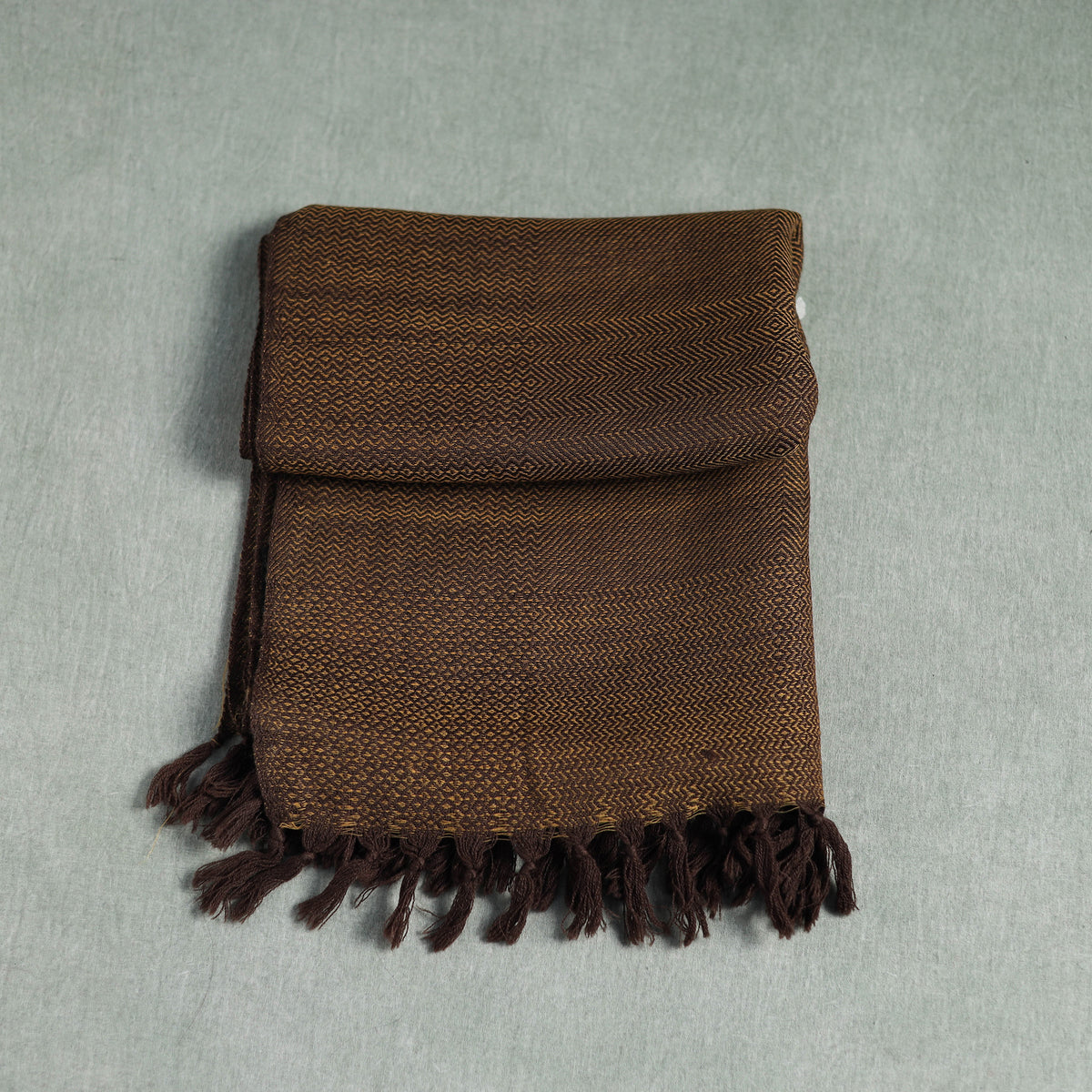 Brown - Kumaun Handwoven Pure Merino Wool Stole 108