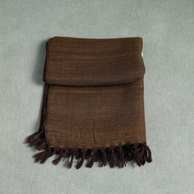 Brown - Kumaun Handwoven Pure Merino Wool Stole 108