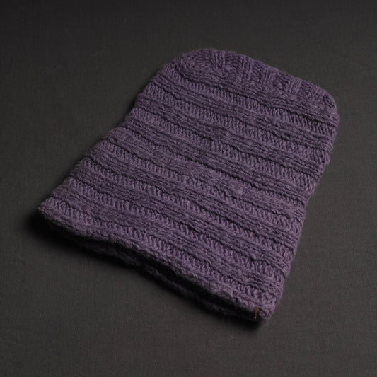 Purple - Kullu Karishma Handwoven Pure Merino Wool Cap