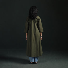 Plain Cotton A-Line Kurta for Women 05