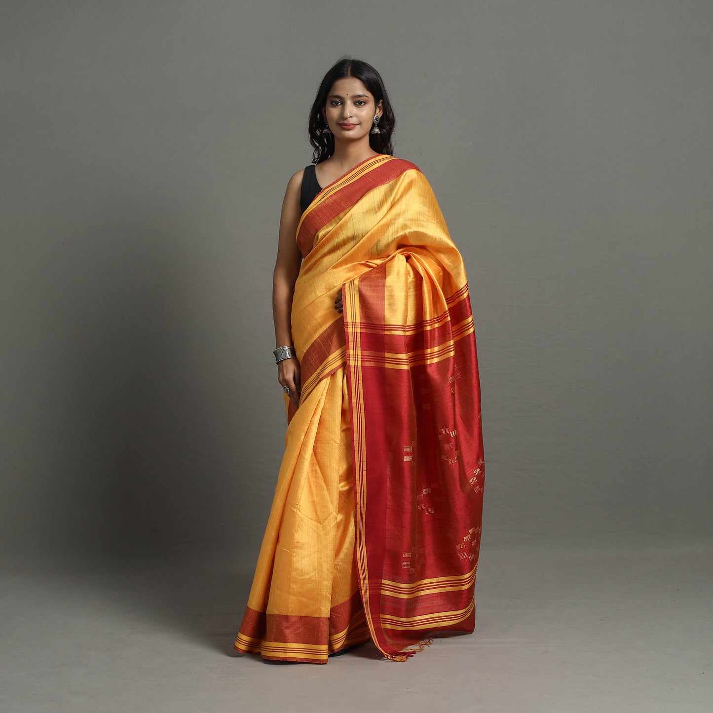 Festive Desi Tussar Silk Bhagalpuri Handloom Saree 10