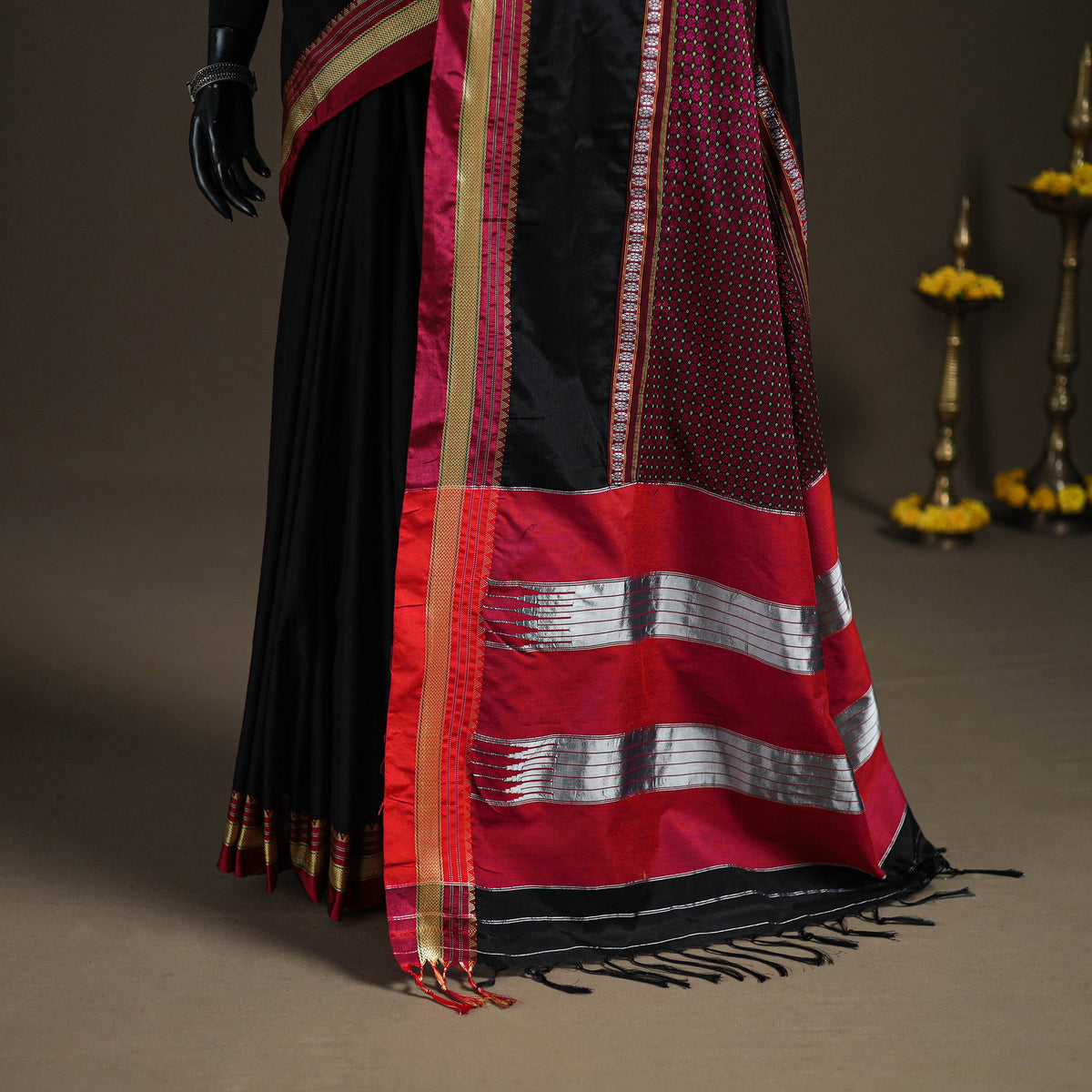 Mercerised Cotton Silk Khun Saree with Blouse Piece 29
