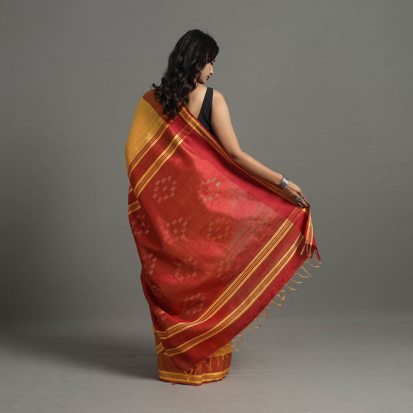 Festive Desi Tussar Silk Bhagalpuri Handloom Saree 10