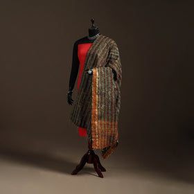 Multicolor - Bengal Hand Embroidery Patchwork Reversible Silk Kantha Dupatta 81