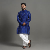 Zari Buti Spun Dupion Viscose Silk Plain Men Kurta 03