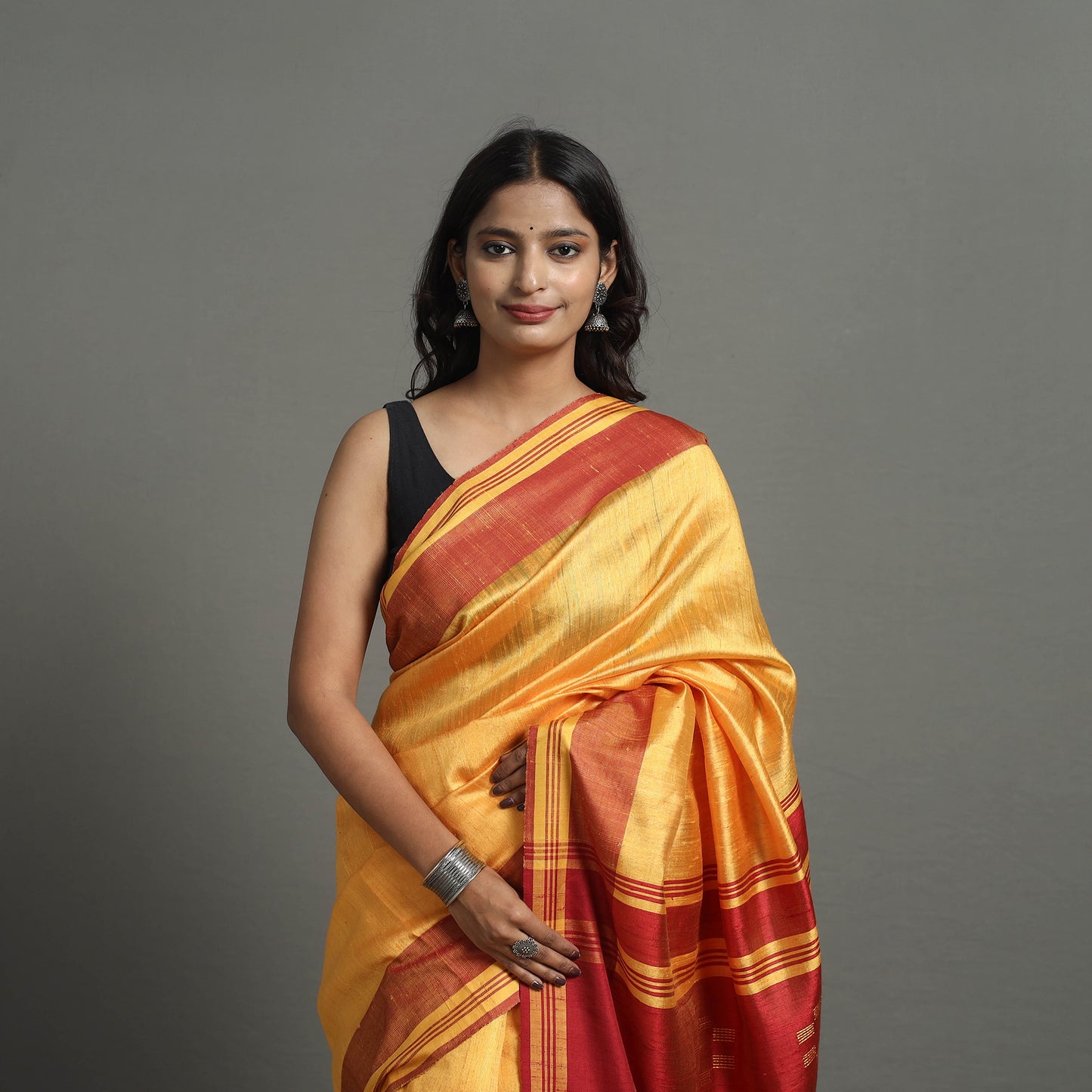 Festive Desi Tussar Silk Bhagalpuri Handloom Saree 10