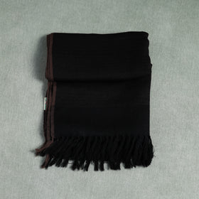 Brown - Kumaun Handwoven Pure Merino Wool Stole 105
