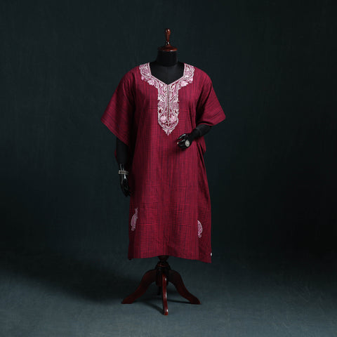 Kashmiri Aari Hand Embroidered Cotton Kaftan (Medium) 29