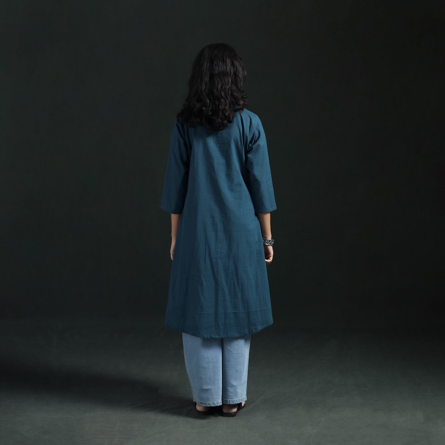 Plain Cotton A-Line Kurta for Women 10