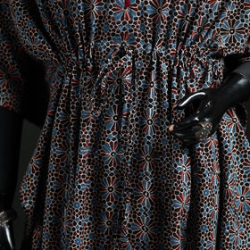 Ajrakh Hand Block Print Natural Dyed Cotton Kaftan (Long) 75