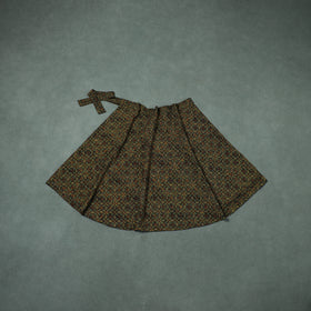 Ajrakh Hand Block Print Cotton Wrap Around Skirt 03