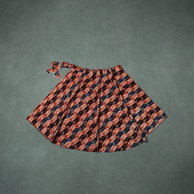 Ajrakh Hand Block Print Cotton Wrap Around Skirt 02