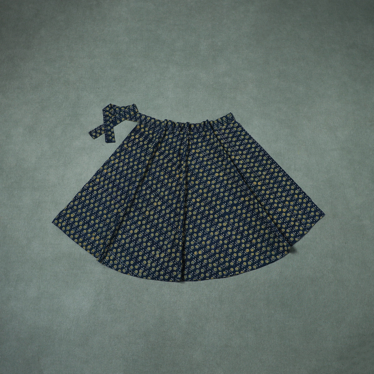 Ajrakh Hand Block Print Cotton Wrap Around Skirt 04