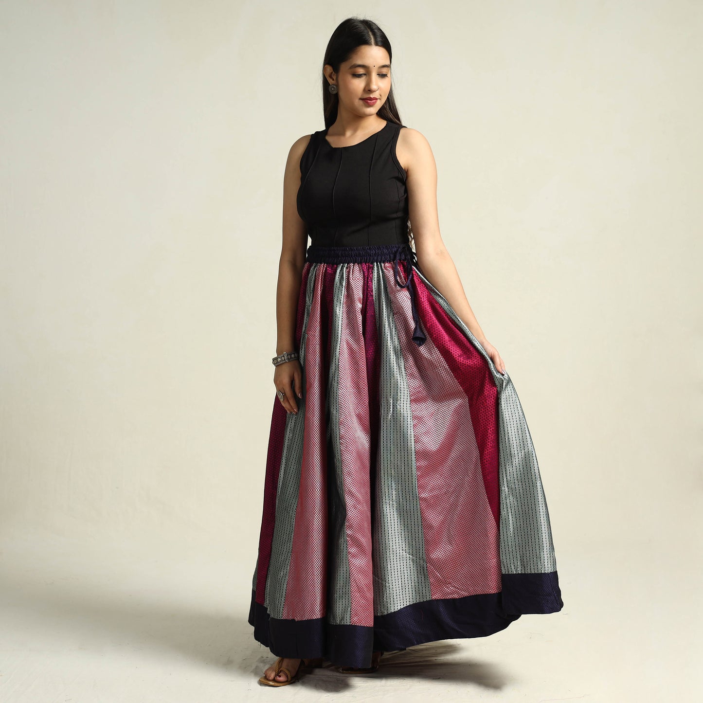 Multicolor - Khun Patchwork 24 Kali Cotton Long Skirt 18