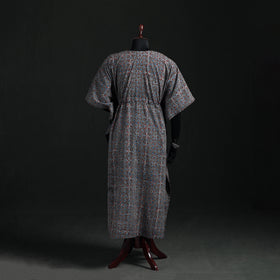 Ajrakh Hand Block Print Natural Dyed Cotton Kaftan (Long) 75