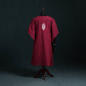 Pink - Kashmiri Aari Hand Embroidered Cotton Kaftan (Medium) 29
