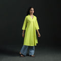 Plain Cotton A-Line Kurta for Women 07
