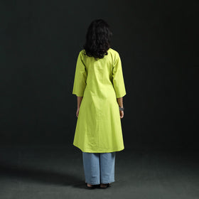 Plain Cotton A-Line Kurta for Women 07