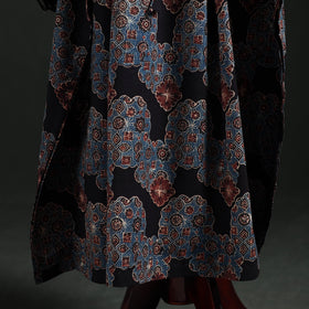 Ajrakh Hand Block Print Natural Dyed Cotton Kaftan (Long) 76