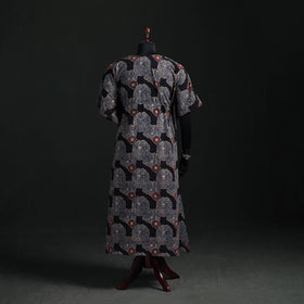 Ajrakh Hand Block Print Natural Dyed Cotton Kaftan (Long) 76