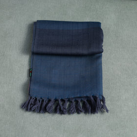 Blue - Kumaun Handwoven Pure Merino Wool Stole 100