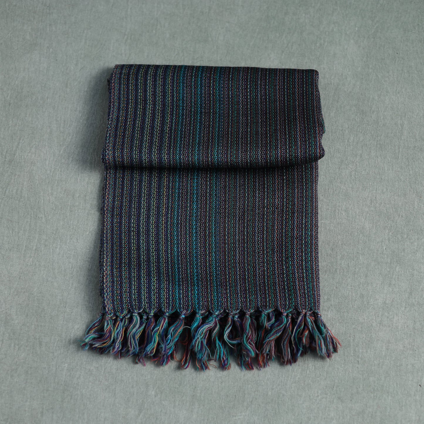 Multicolor - Kumaun Handwoven Pure Merino Wool Stole 99