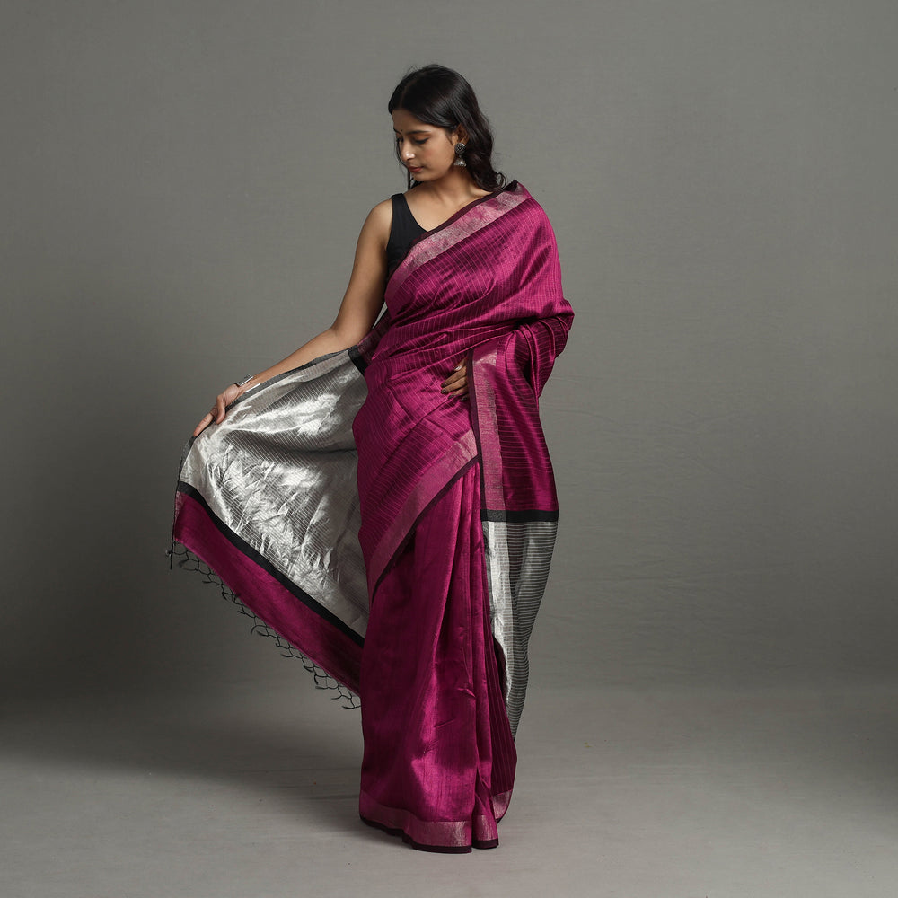 Festive Desi Tussar Silk Bhagalpuri Handloom Saree 16