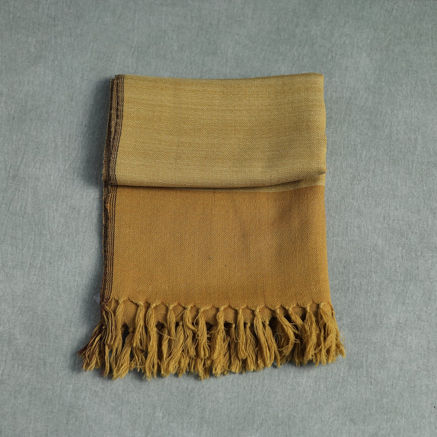 Yellow - Kumaun Handwoven Pure Merino Wool Stole 98