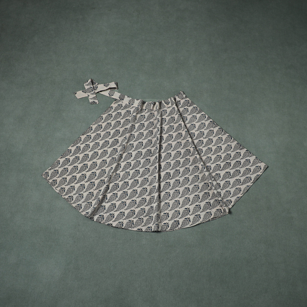 Ajrakh Hand Block Print Cotton Wrap Around Skirt 10