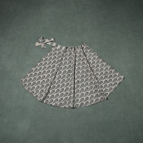 Ajrakh Hand Block Print Cotton Wrap Around Skirt 10