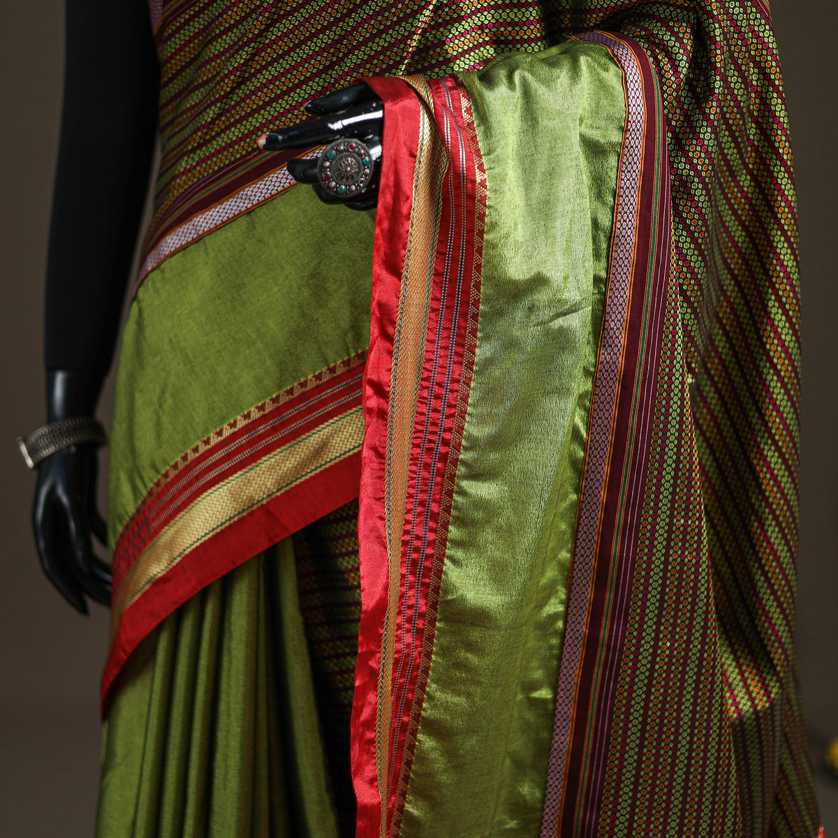 Mercerised Cotton Silk Khun Saree with Blouse Piece 32