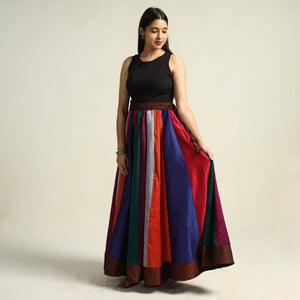 Multicolor - Khun Patchwork 24 Kali Cotton Long Skirt 19
