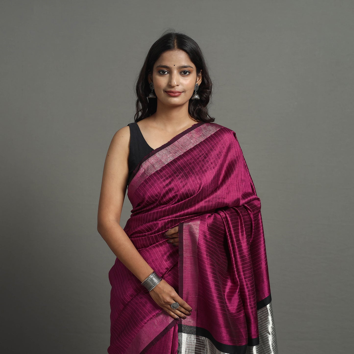 Festive Desi Tussar Silk Bhagalpuri Handloom Saree 16