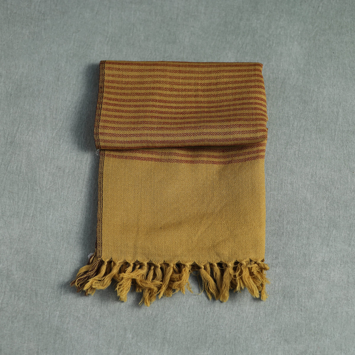 Yellow - Kumaun Handwoven Pure Merino Wool Stole 95