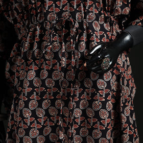 Ajrakh Hand Block Print Natural Dyed Cotton Kaftan (Long) 77